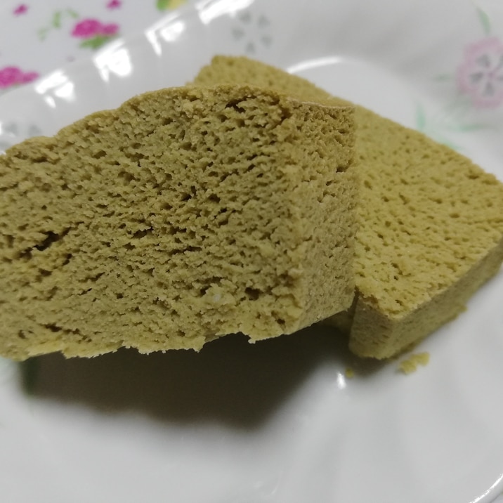 おからパウダーで抹茶蒸しパン